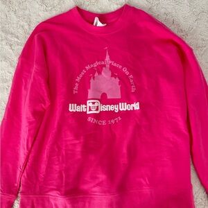 Disney Women’s Pink Walt Disney World Sweatshirt.